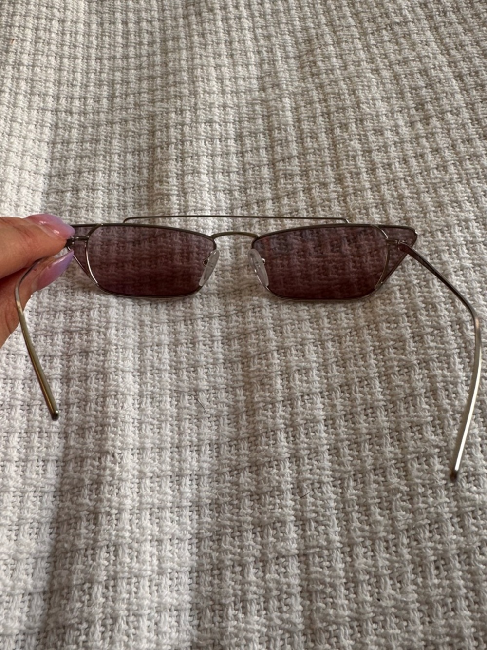 Prada Pink Tinted Narrow Cat-Eye Sunglasses - Women Accessories - Picture 4 of 5
